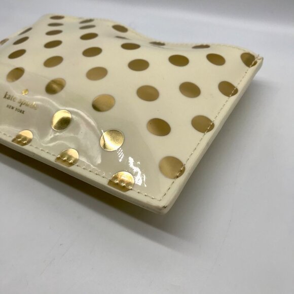 Kate Spade Cream And Gold Polka Dot Pouch - Picture 6 of 10